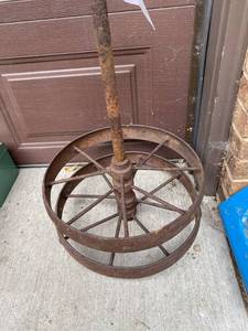 lot 103 image: Farm Implement Iron Wheels