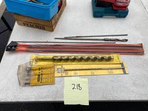 lot 218 image: Lot of heavy duty Bore and auger bits.