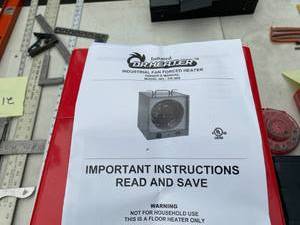 lot 225 image: 220 Amp Infared Dr. Heater Model #DR-988