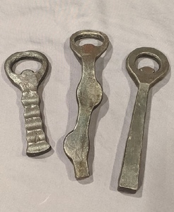 lot 8 image: Three Hand Forged Bottle Openers (Set 1)