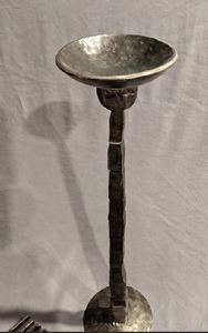 lot 7 image: Three Hand Forged Candle Holders by Artisan Blacksmith