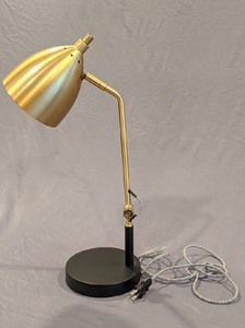 lot 12 image: Brushed Brass Desk Lamp