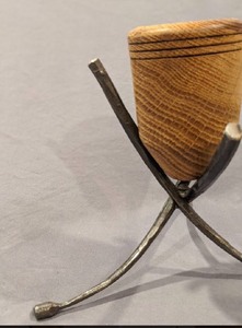 lot 9 image: Artisan Made Candle Holder and Tray