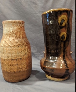 lot 34 image: Two Signed Studio Pottery Vases Keppers, et. al.