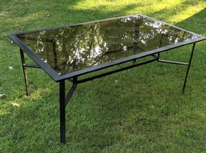 lot 38 image: Patio Table with 4 Sling Chairs