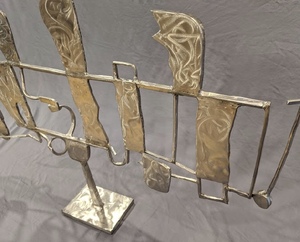 lot 89 image: Stainless Steel Abstract Sculpture by Jeff Van de Walker