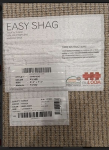 lot 95 image: New Silver Grey Shag Area Rug