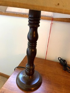 lot 35 image: Pair of Decorative Light Weight Wooden Lamps