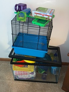 lot 32 image: Critter Cage, Aquarium, and More