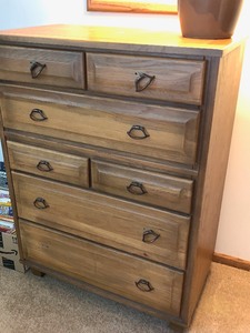 lot 43 image: Dresser and Wall Mirror