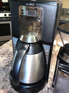 lot 46 image: Mr. Coffee Programmable Coffee Maker & Cuisinart Coffee Bean Grinder