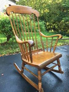 lot 59 image: Wooden S.Bent And Brothers Rocking Chair