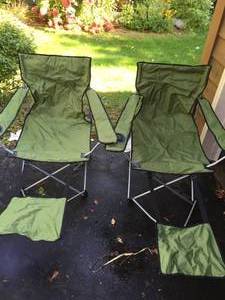 lot 69 image: Four Folding Chairs Including Two With Leg Rests