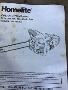 lot 73 image: Homelite 14 Inch Chainsaw