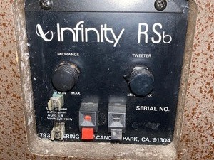 lot 101 image: Pair of Infinity RSb Speakers