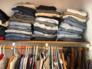 lot 116 image: Very Large Lot of Mens Clothes, Belts, Shoes, and More