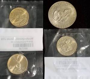 lot 09 image: GROUP OF 4 DIFFERENT US DOLLARS AS PICTURED
