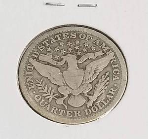 lot 12 image: 1909 BARBER SILVER QUARTER