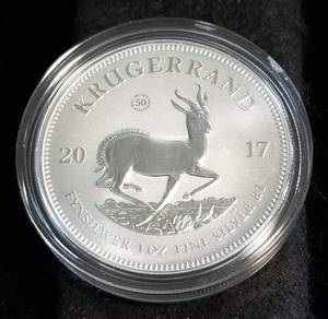 lot 21 image: 2017 SOUTH AFRICA MINT SILVER PROOF KRUGERRAND