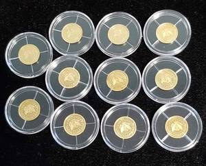 lot 22 image: GROUP OF 11 GOLD 12 GRAM ROUNDS IN AIRTITES AS PICTURED