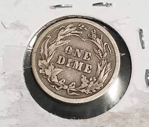 lot 45 image: 1916 BARBER SILVER DIME FINE