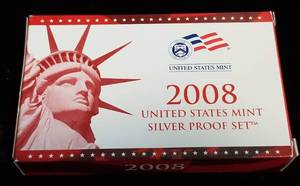 lot 14-A image: 2008 US SILVER PROOF SET IN ORIGINAL PACKAGING