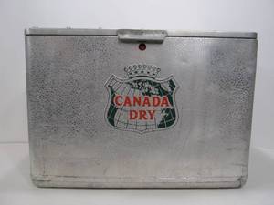 lot 13 image: Vintage Embossed CANADA DRY Soda Advertising Cooler