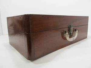lot 50 image: Hand Made Vintage Wood Suitcase Storage Case
