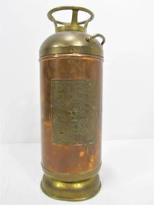 lot 54 image: Vintage BADGER BrassCopper Fire Extinguisher Liquor Dispenser