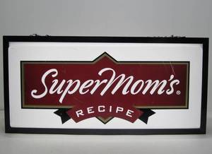 lot 60 image: Working Lighted Double Sided SUPERMOMS Bakery Sign