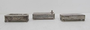 lot 71 image: Antique Victorian Silverplated Trinket Boxes