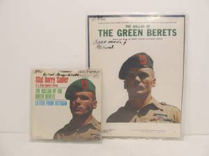 lot 75 image: Vintage Ballad of the Green Berets Record & Sheet Music