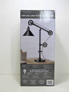 lot 85 image: Brand New Bridgeport Designs SteampunkIndustrial Style Table Lamp