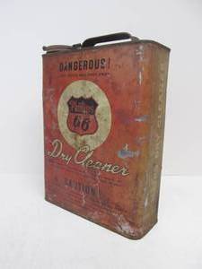 lot 122 image: Vintage 1930s PHILLIPS 66 Dry Cleaner Advertising Oil Can