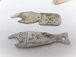 lot 123 image: Group of Advertising Beer Bottle Openers 