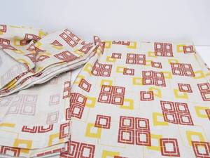 lot 158 image: 2 Matching Vintage Mid Century Signed Window Curtain Sets