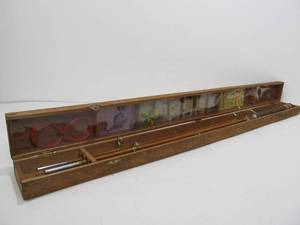 lot 257 image: Nice Vintage De VILLE Fly Fishing Rod Set wTackle & Accessories