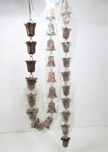 lot 258 image: Brand New CopperBrass Bell Rain chain