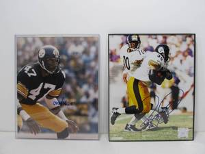 lot 270 image: 2 Autographed Pittsburgh Steelers Photos 