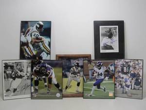 lot 279 image: Large Lot of Autographed MN VIKINGS Player Photos