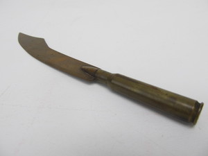 lot 155 image: Orig Vintage WW2 Trench Art Bullet Letter Opener Knife
