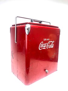 lot 2 image: Nice Vintage 1950s COCA COLA Embossed Advertising Cooler