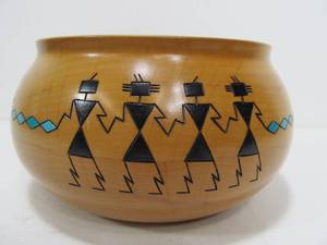 lot 291 image: Hand Made Signed KLAUS STANG Southwestern Alder Wood Bowl