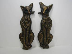 lot 314 image: Mid Century Modern Mod Siamese Cats Large Chalkware