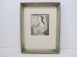 lot 312 image: MARIE LAURENCIN Portrait of Lovely Femme Litho Signed