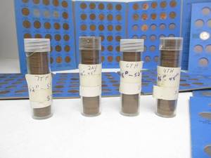 lot 96 image: Collection of Vintage US Coins - Wheat Pennies Nickels etc