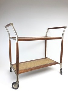 lot 321 image: Mid Century Teak Wood Cart