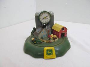 john Deere farm scene clock