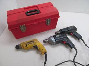 red tuff box, drills