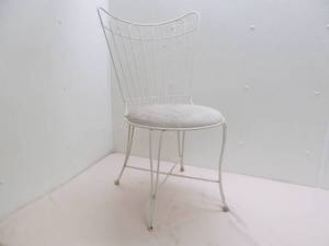wingback metal patio chair